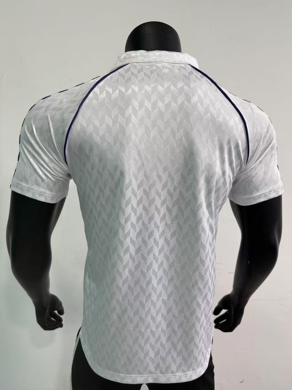 1986-1987 Real Madrid Retro Home Jersey (Player Version) – Vintage White & Purple Classic Football Shirt
