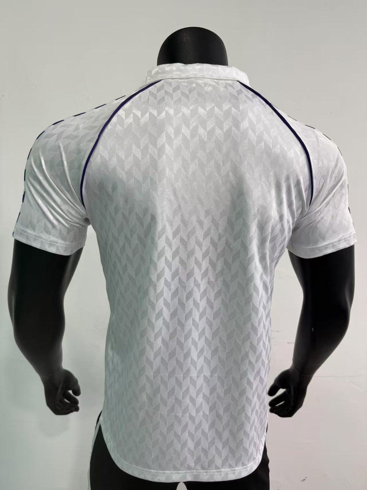 1986-1987 Real Madrid Retro Home Jersey (Player Version) – Vintage White & Purple Classic Football Shirt