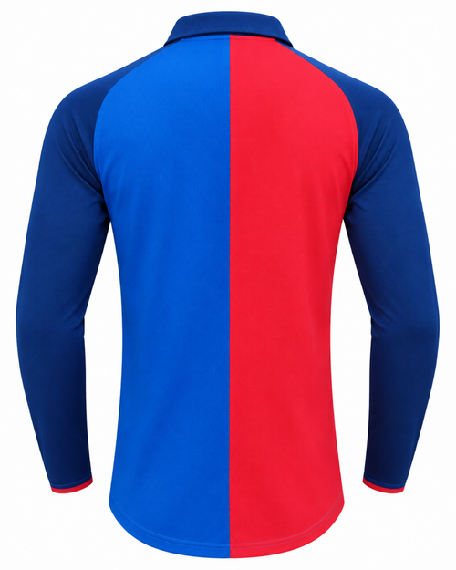 1899-1999 Barcelona Centenary Retro Home Jersey (Long Sleeve) – Vintage Half-and-Half Blaugrana Football Shirt
