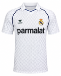 1986-1987 Real Madrid Retro Home Jersey (Player Version) – Vintage White & Purple Classic Football Shirt