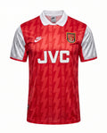 1994-1996 Retro Home Soccer Jersey Red White Vintage Football Shirt