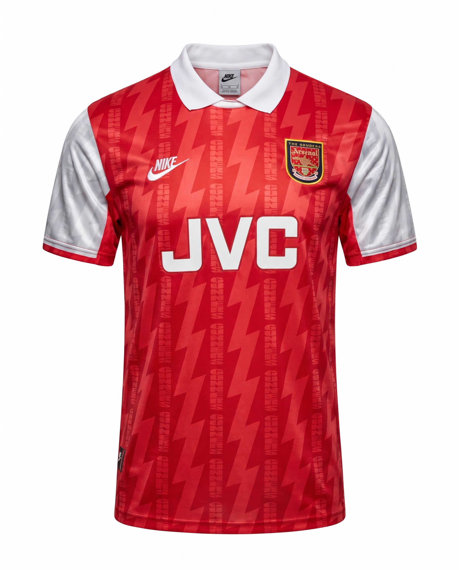 1994-1996 Retro Home Soccer Jersey Red White Vintage Football Shirt