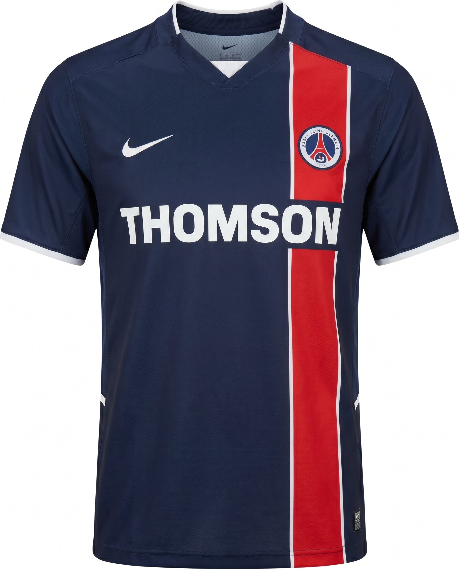 2002–03 Home Retro Football Jersey – Navy with Red Center Stripe