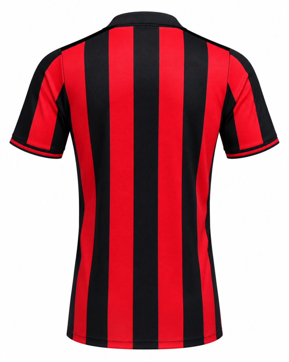 2003-2004 AC Milan Retro Home Jersey – Vintage Red & Black Striped Football Shirt