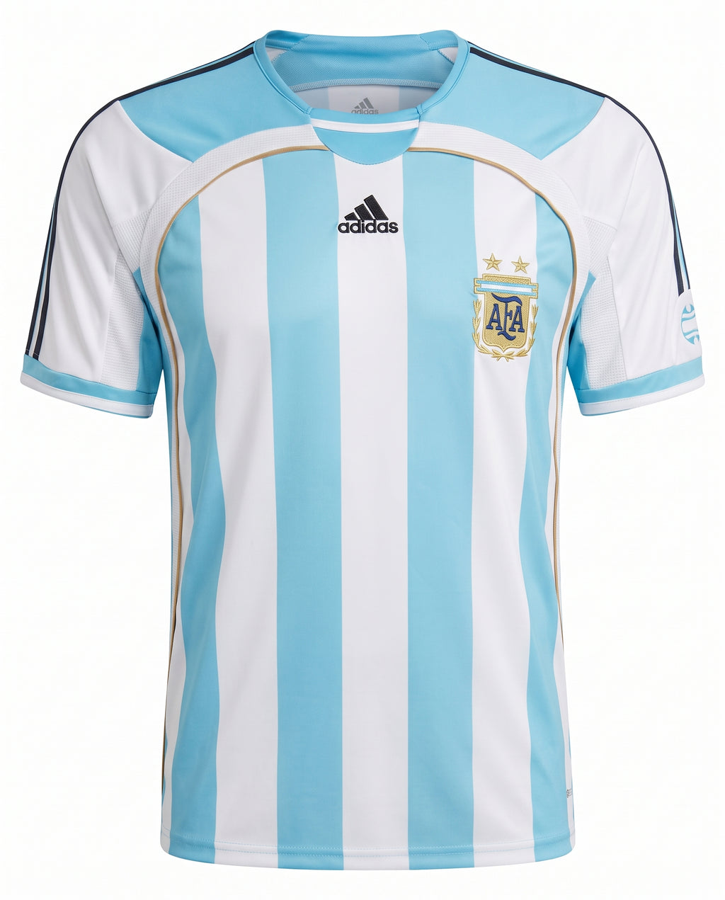 2006 Classic Argentina Style Home Football Jersey Retro Blue White Shirt