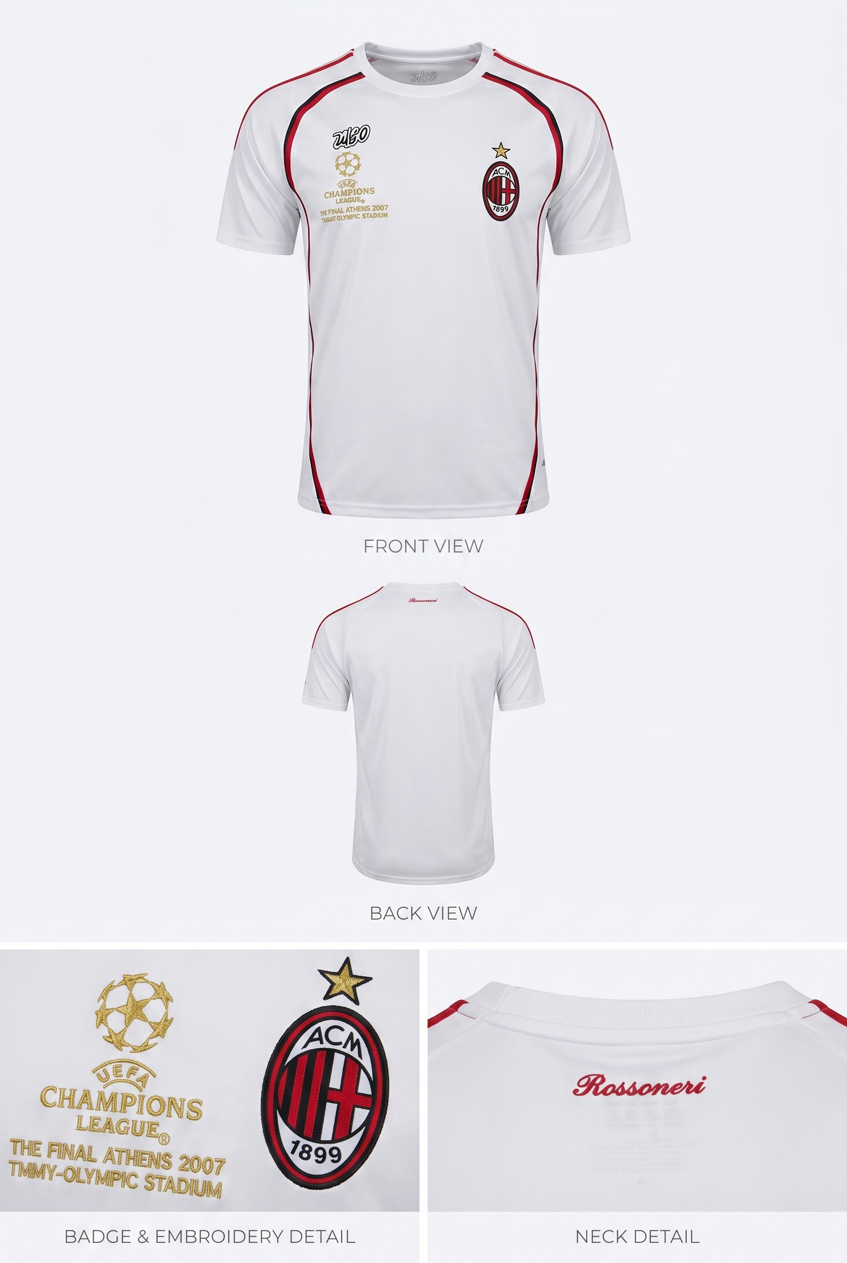 2006-07 European Champion Edition White Retro Training Jersey