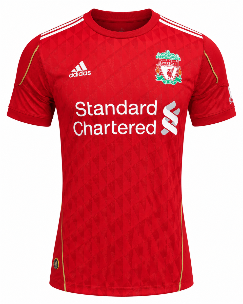 2010-2011 Liverpool Retro Home Jersey (Player Version) – Vintage Jacquard Diamond Red Football Shirt
