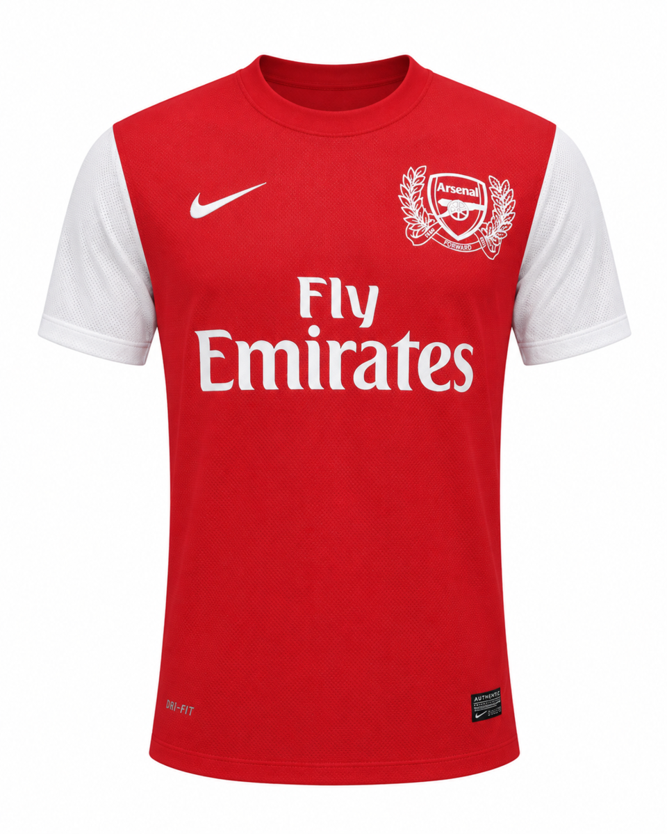 2011-2012 Arsenal 125th Anniversary Retro Home Jersey – Classic Red & White Gunners Football Shirt