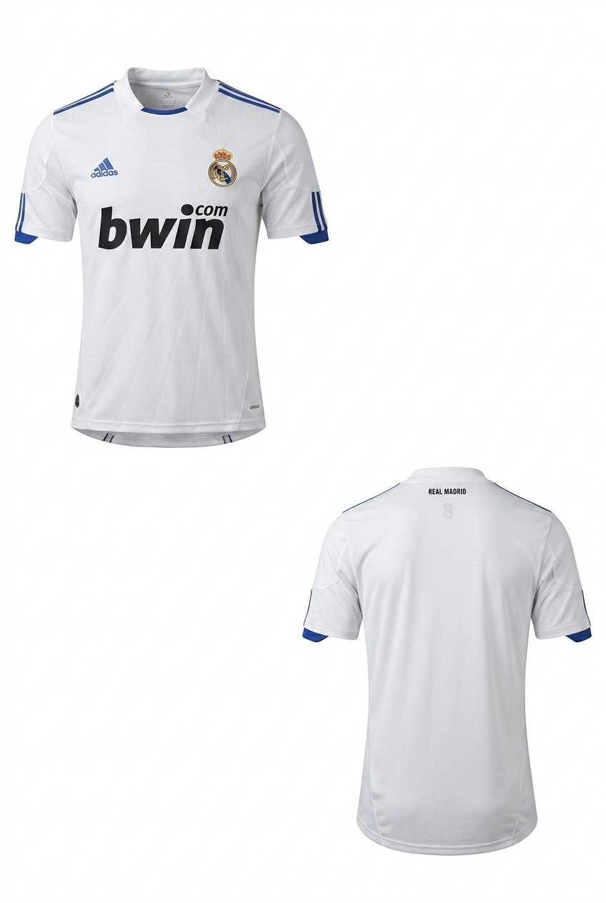 Vintage White Football Shirt Inspired by a Classic 2010–2011 Era Design