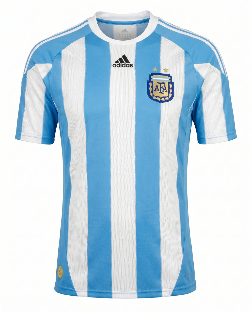 2010 Blue & White Striped Retro Football Shirt