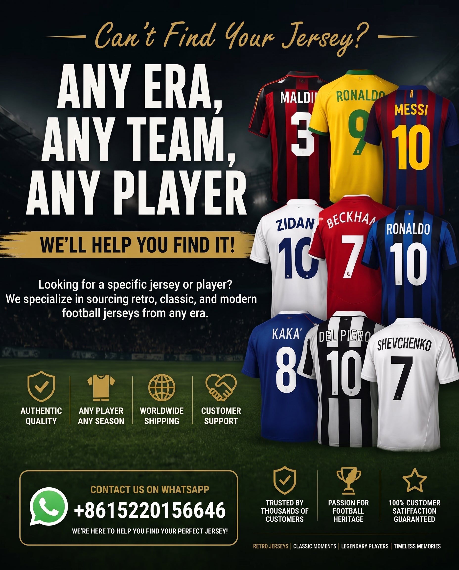 For specific jersey requests, please contact us via WhatsApp