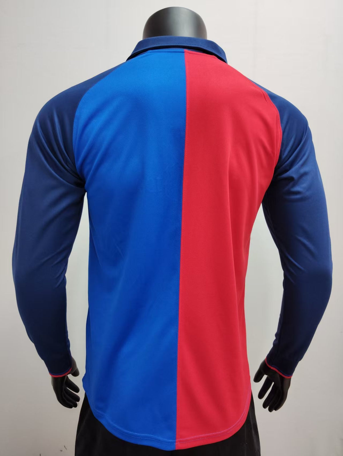 1899-1999 Barcelona Centenary Retro Home Jersey (Long Sleeve) – Vintage Half-and-Half Blaugrana Football Shirt
