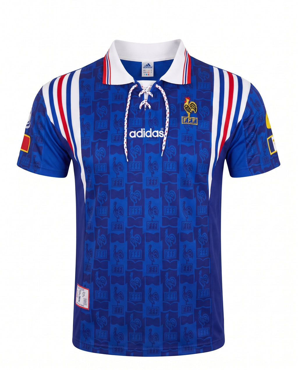 France 1996 Home Jersey Blue Retro Football Shirt