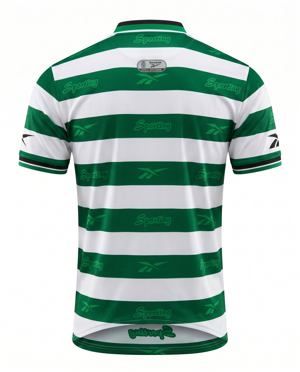 Retro Green & White Hooped Football Jersey – Classic Vintage Design