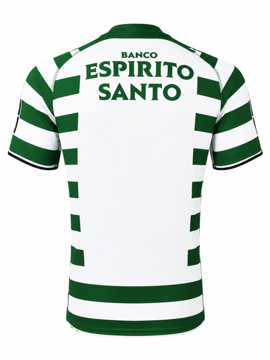 Sporting CP 2003-2004 Home Jersey Green White Retro Football Shirt