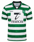 Retro Green & White Hooped Football Jersey – Classic Vintage Design