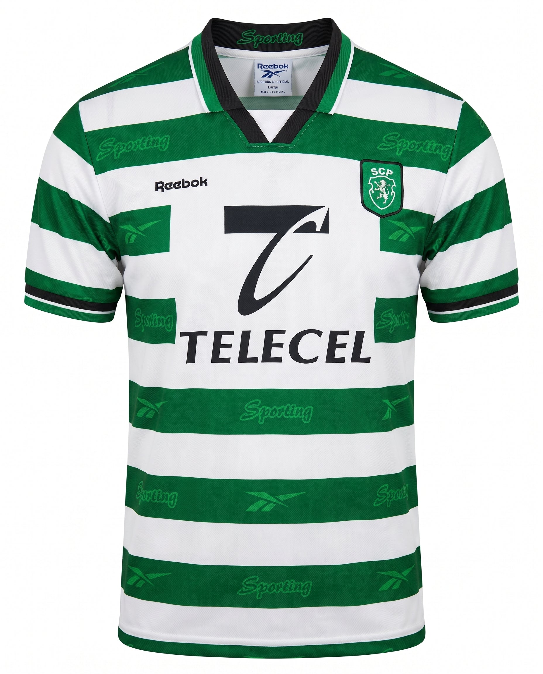Retro Green & White Hooped Football Jersey – Classic Vintage Design