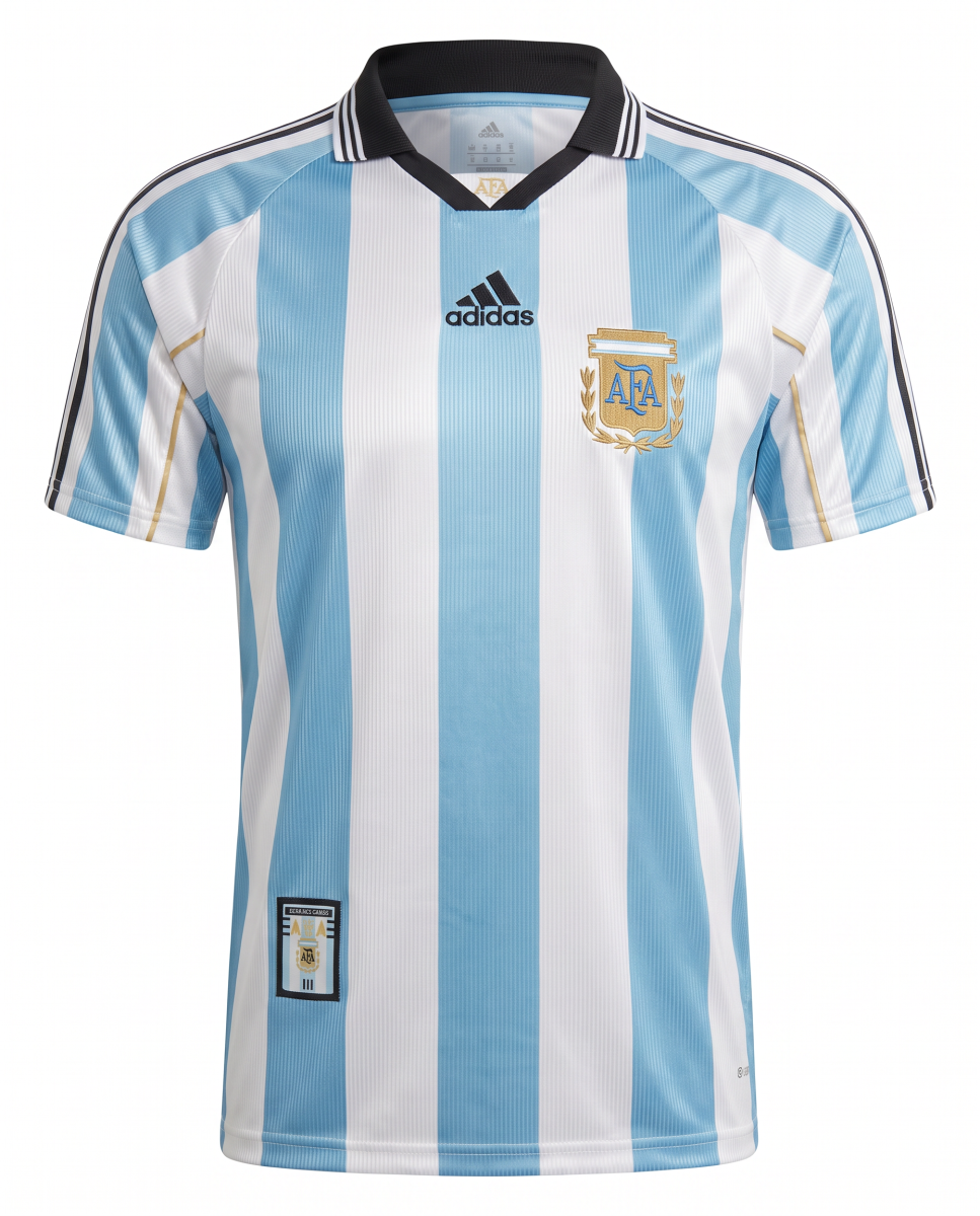 Argentina 1998 World Cup Home Jersey Retro Football Shirt Classic National Team Soccer Kit