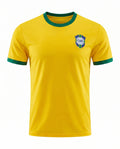 Brazil 1970 Home Jersey Yellow Retro Football Shirt