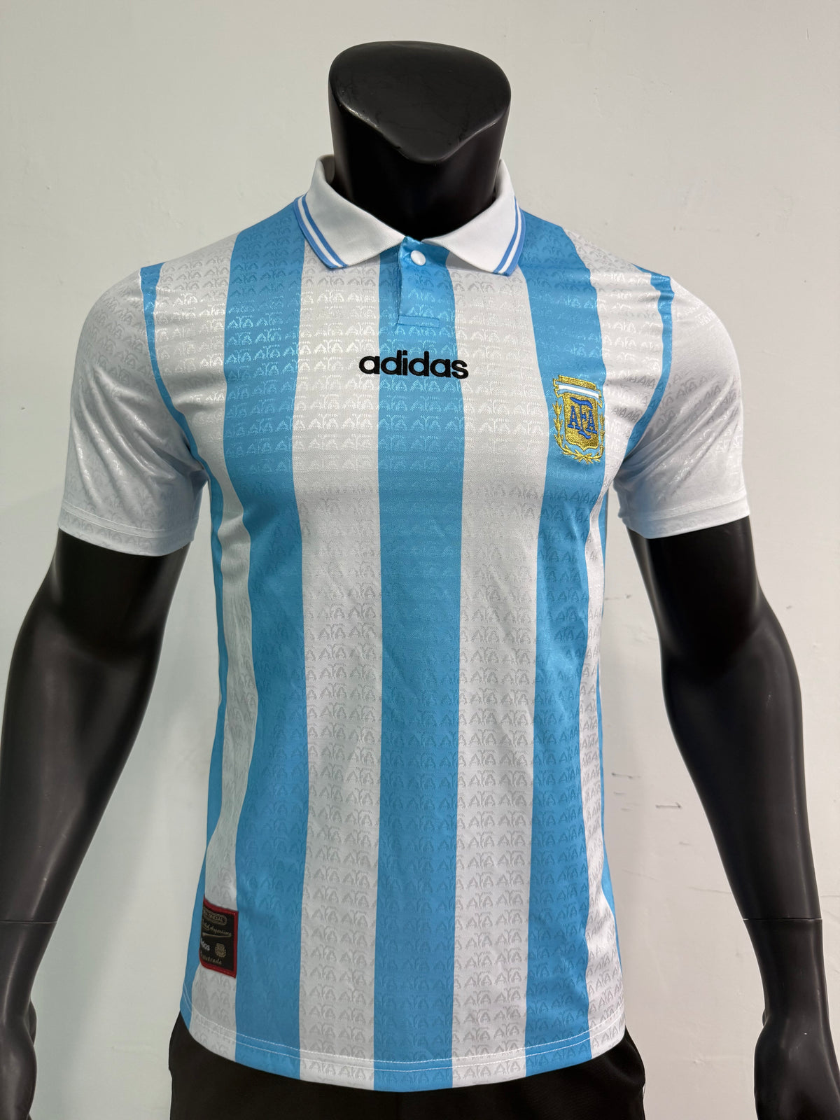 1994 Argentina Retro Home Jersey (Player Version) – Vintage Albiceleste Striped Football Shirt