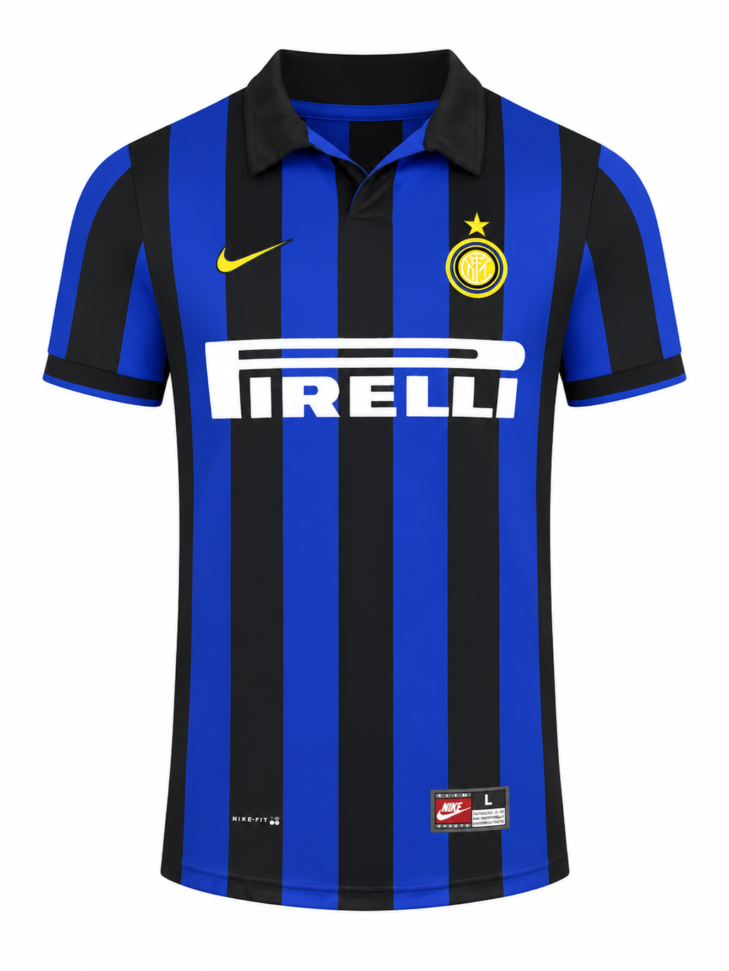 Inter Milan 1998-1999 Home Jersey Blue Black Retro Football Shirt