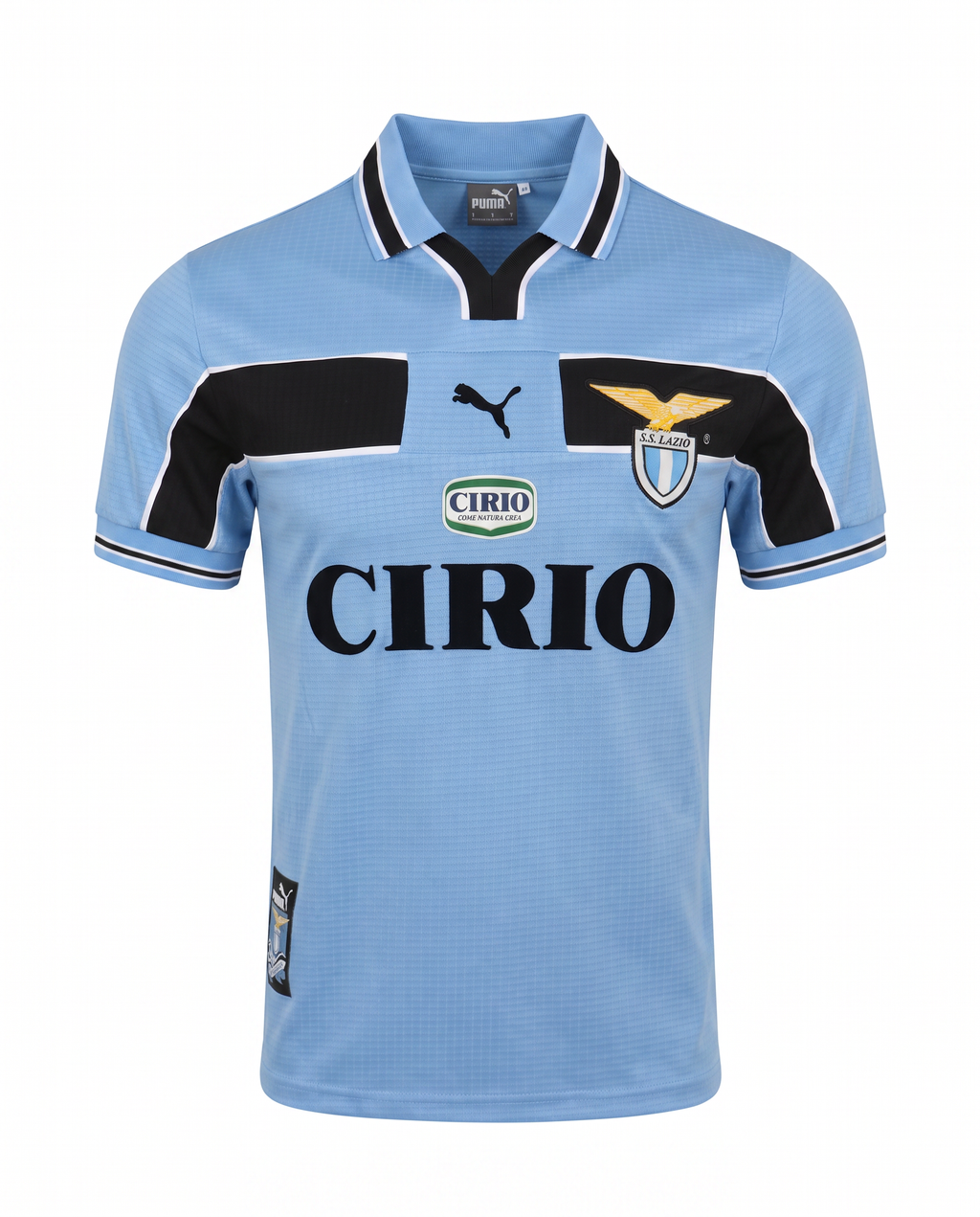 Lazio 1998-1999 Home Style Football Jersey Light Blue Retro Soccer Shirt Short Sleeve Fan Edition