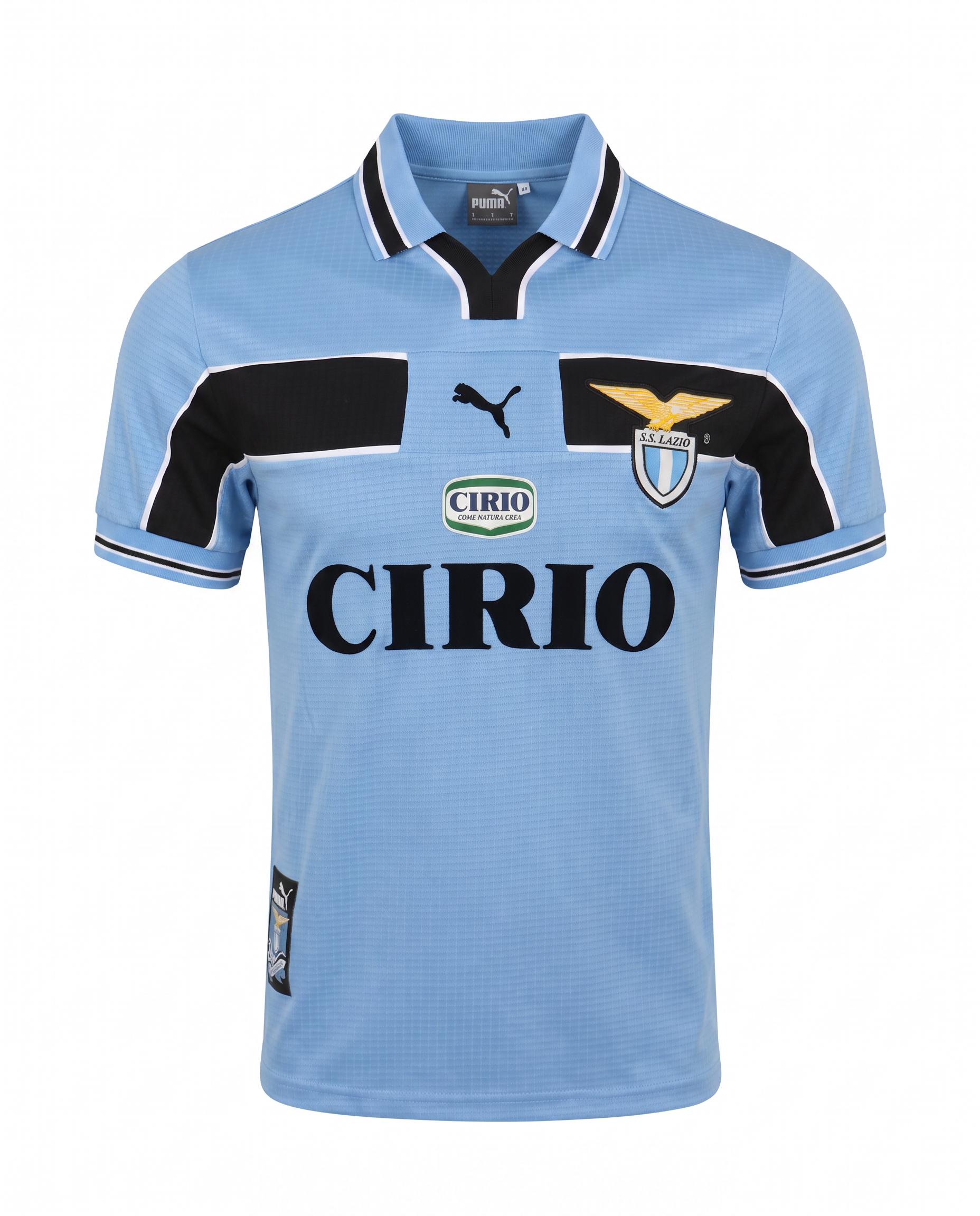 Lazio 1998-1999 Home Style Football Jersey Light Blue Retro Soccer Shirt Short Sleeve Fan Edition