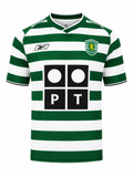 Sporting CP 2003-2004 Home Jersey Green White Retro Football Shirt