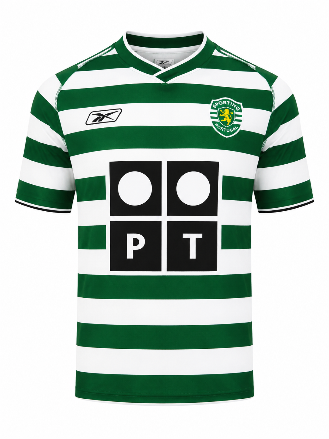 Sporting CP 2003-2004 Home Jersey Green White Retro Football Shirt